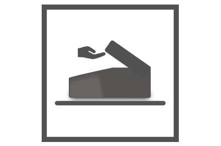 Symbol für ein aufklappbares Gerät